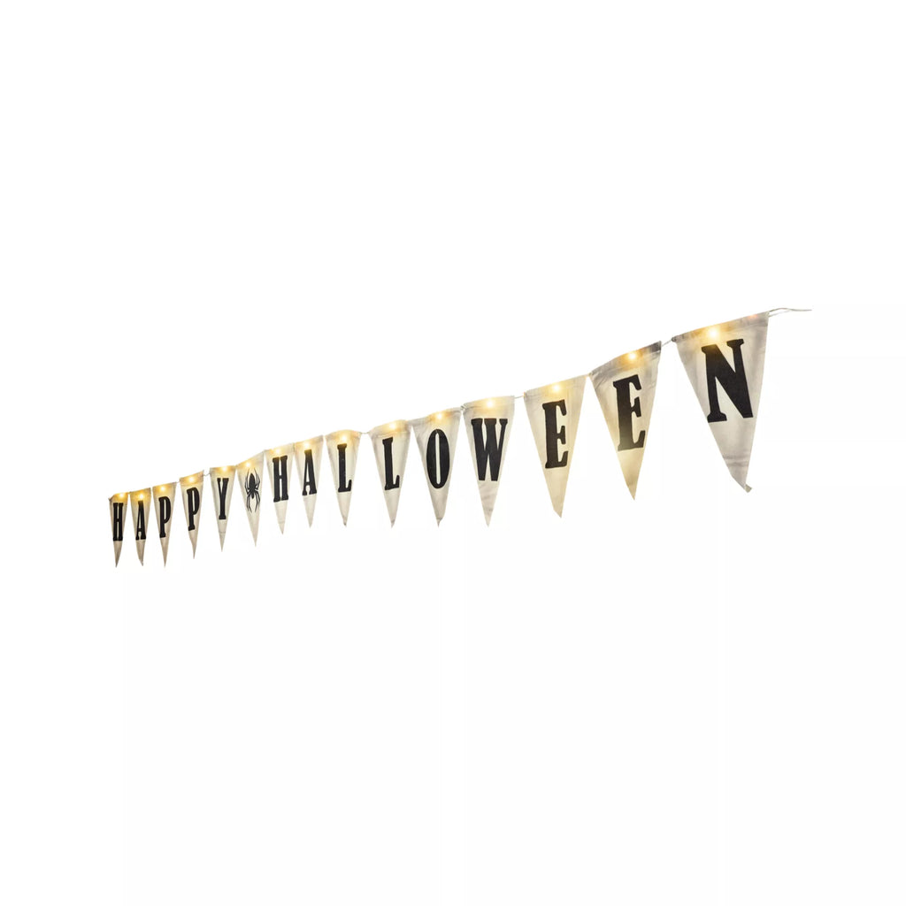 Light-Up Happy Halloween Banner