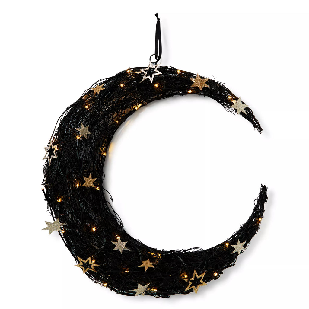 2 Ft Tarot LED Light-Up Moon Wreath