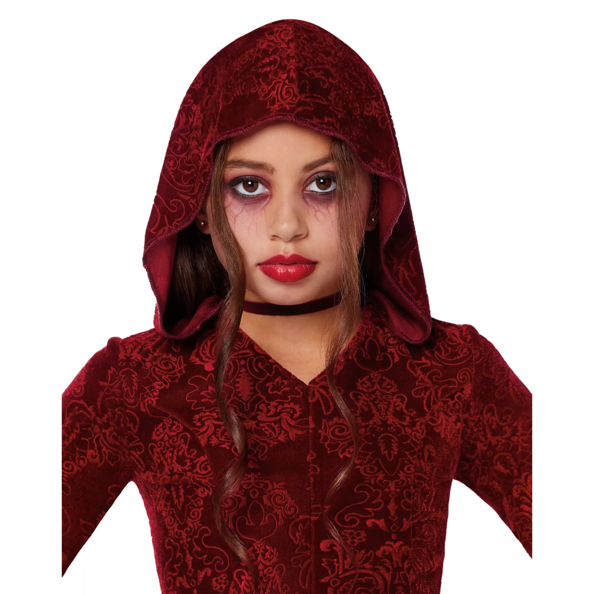 Kids Red Hooded Dress