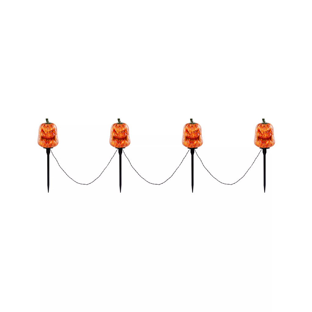 Light-Up LED Spooky Pumpkin Pathway Markers