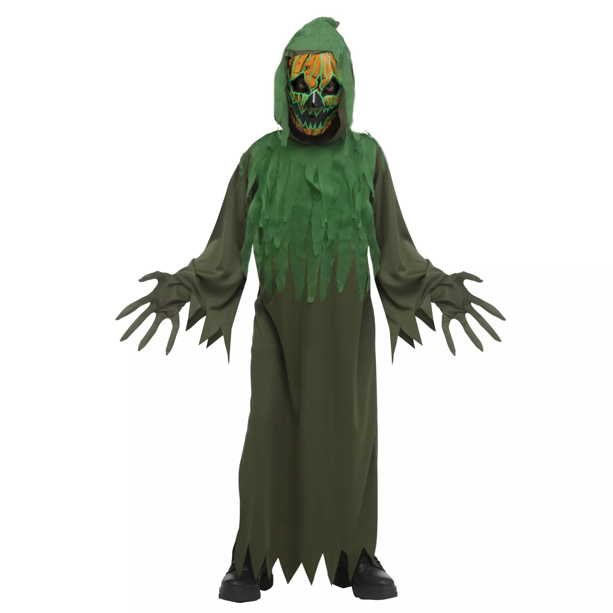 Kids Electro Pumpkin Scarecrow Costume