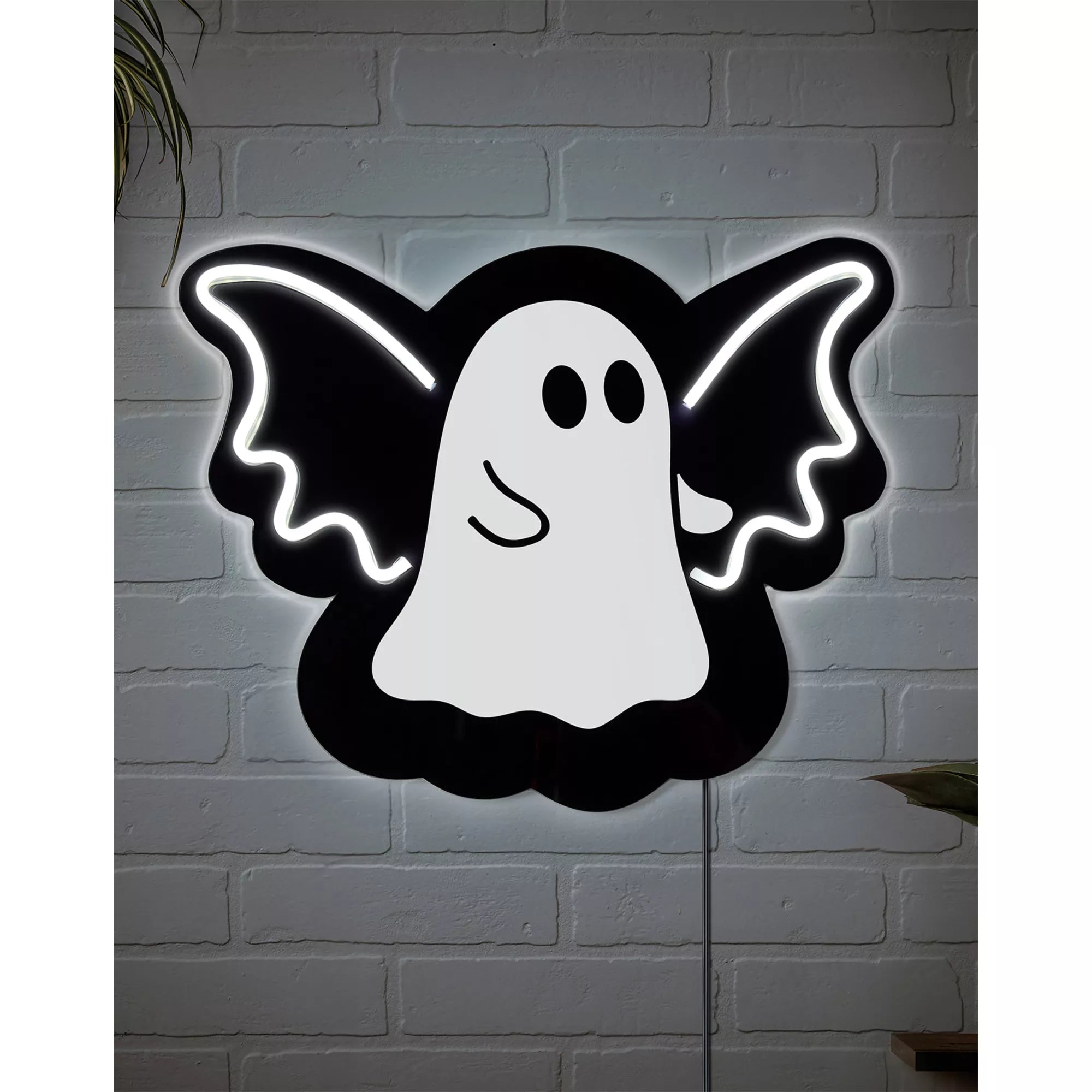 Ghost Bat Neon LED Light-Up Sign