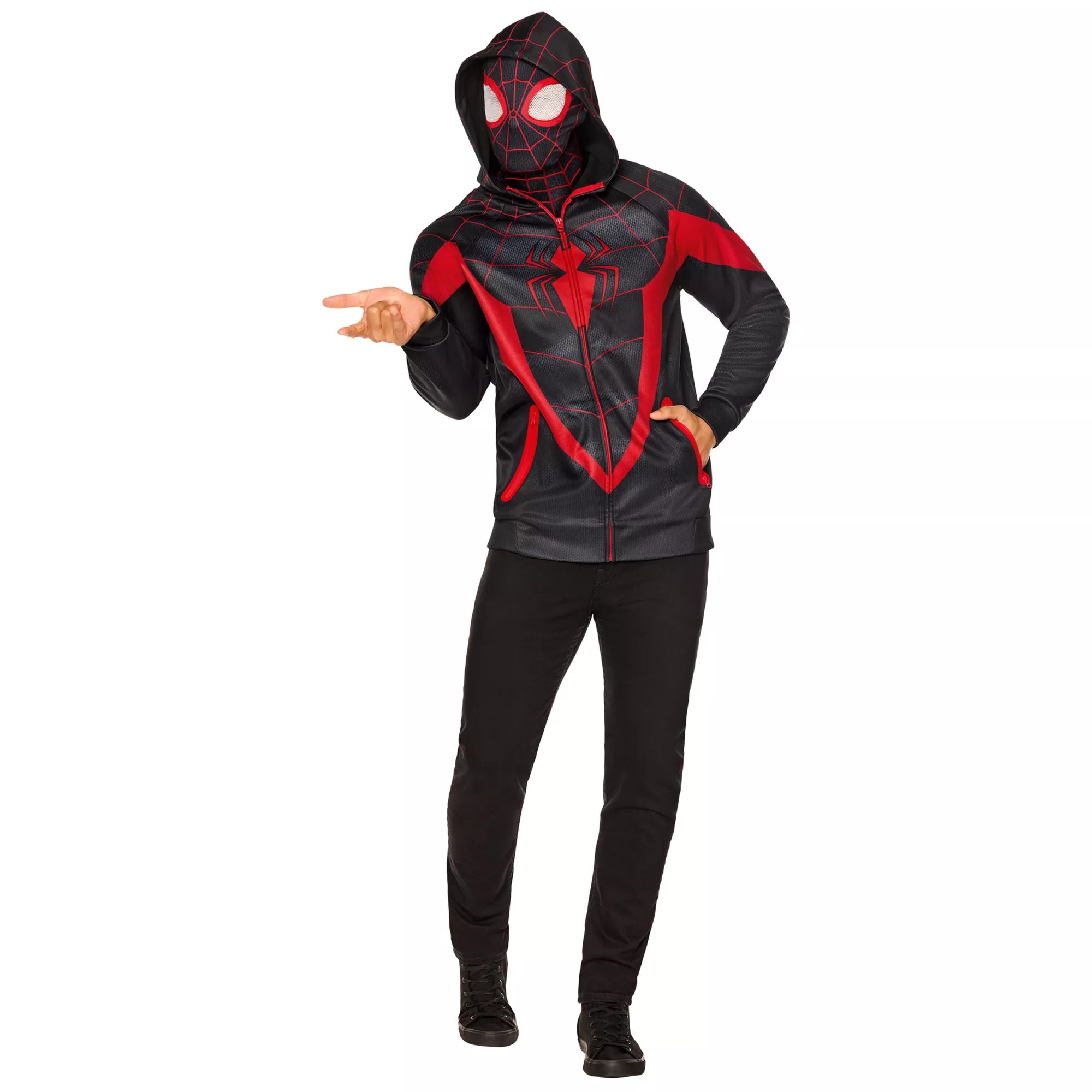 Adult Miles Morales Costume Top and Mask - Spider-Man Classic