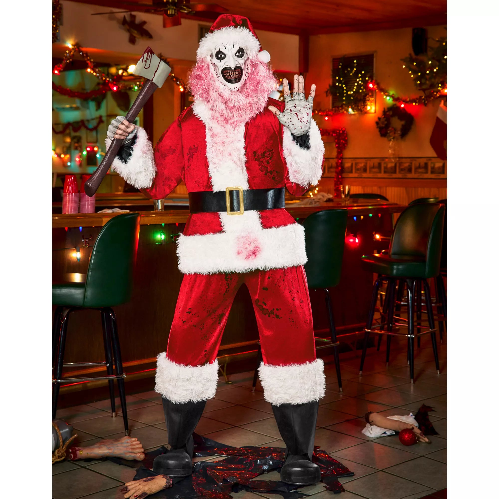 6 Ft 3 In Art the Clown Santa Claus Animatronic - Terrifier 3