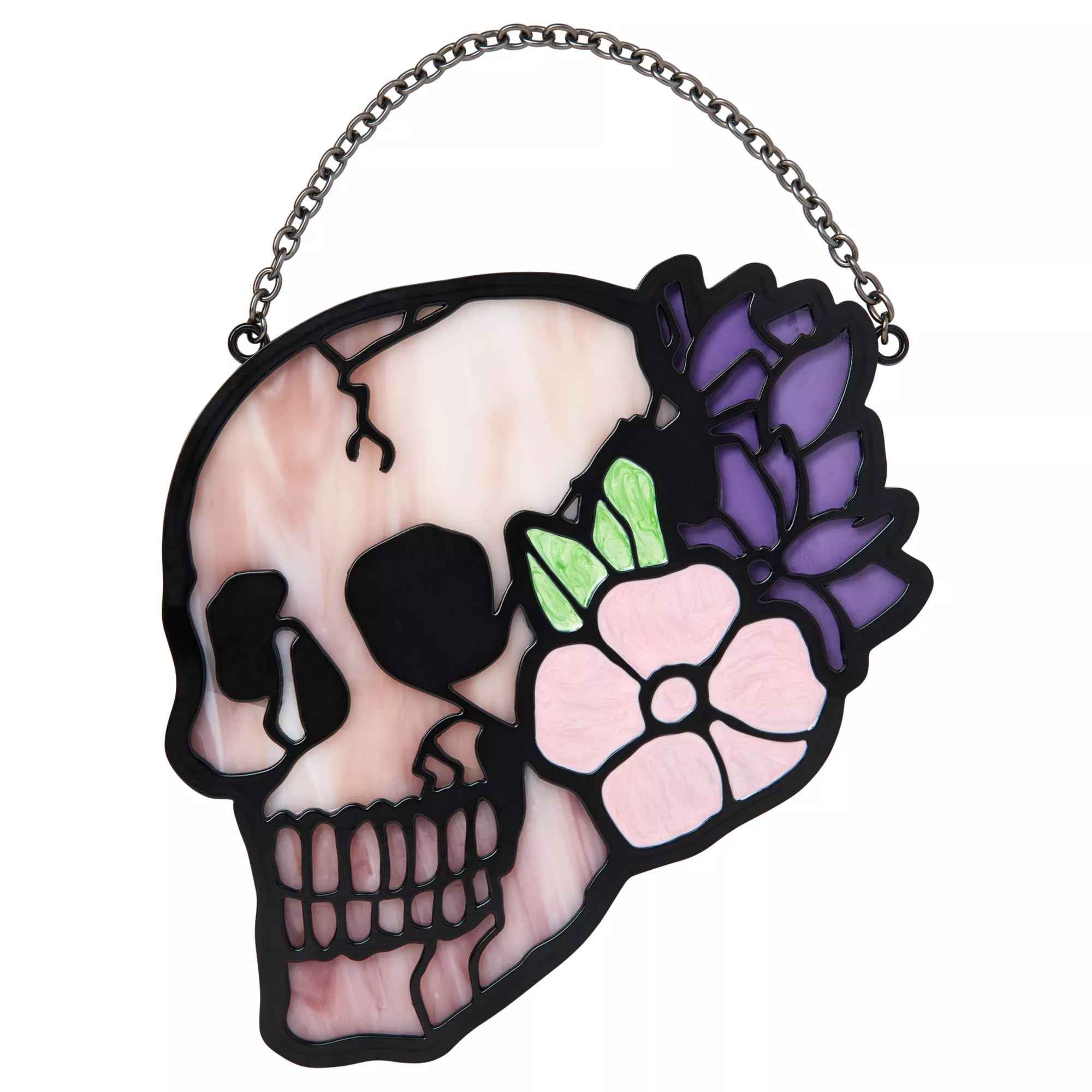 Skull Flower Suncatcher