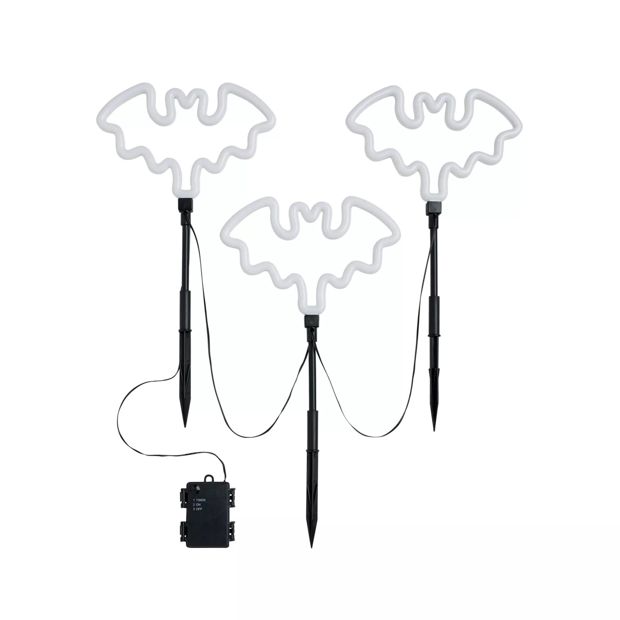 Multi-Pack Light-Up Bat Pathway Markers - 3 Pack