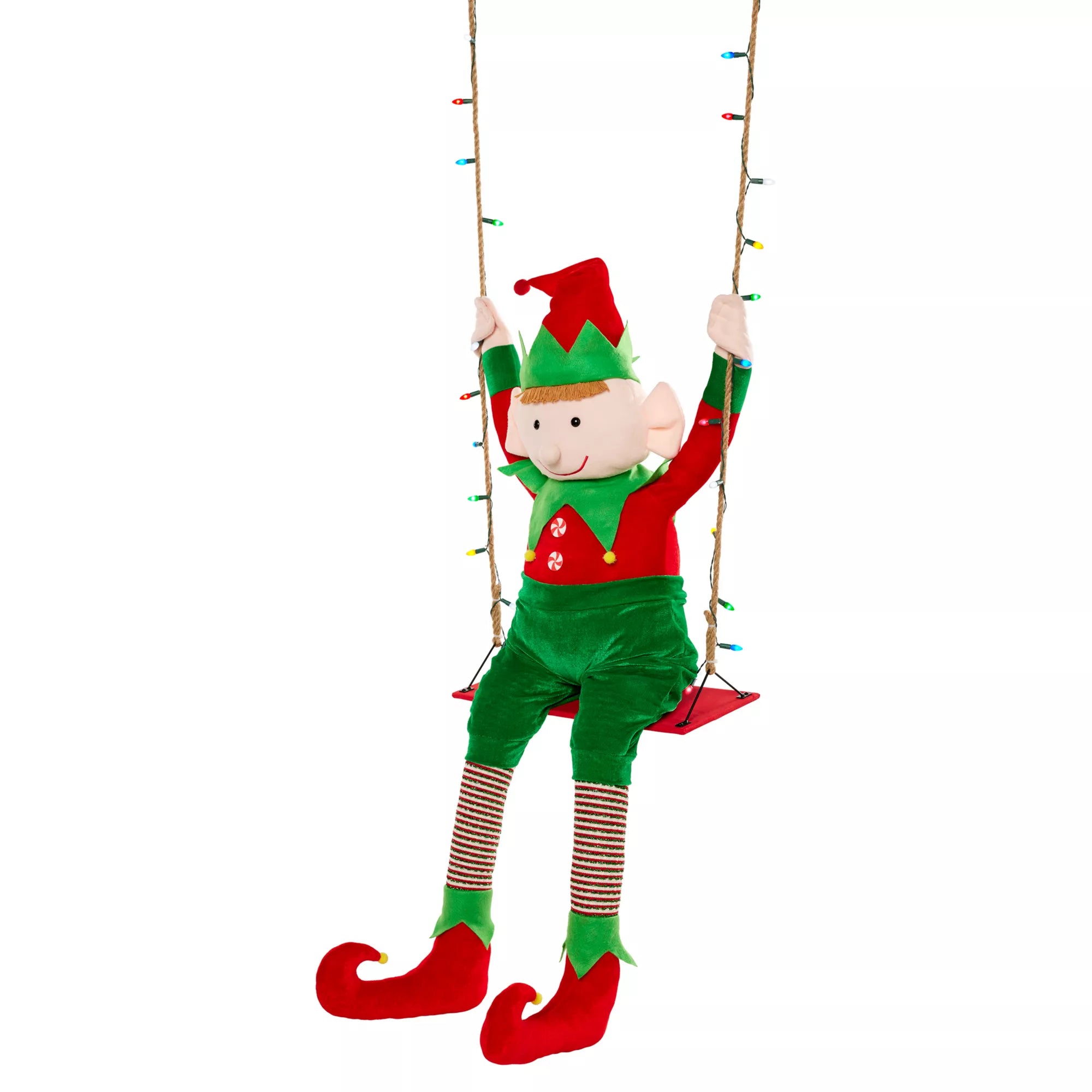 4 Ft 3 In Swinging Elf Animatronic