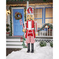 7 Ft Candy Cane Bling Bluetooth Compatible Nutcracker Animatronic