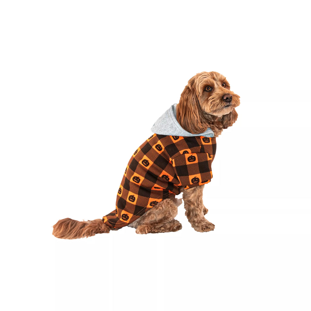Pumpkin Pet Hooded Flannel