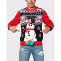 Light-Up Snowballs Deep Ugly Christmas Sweater