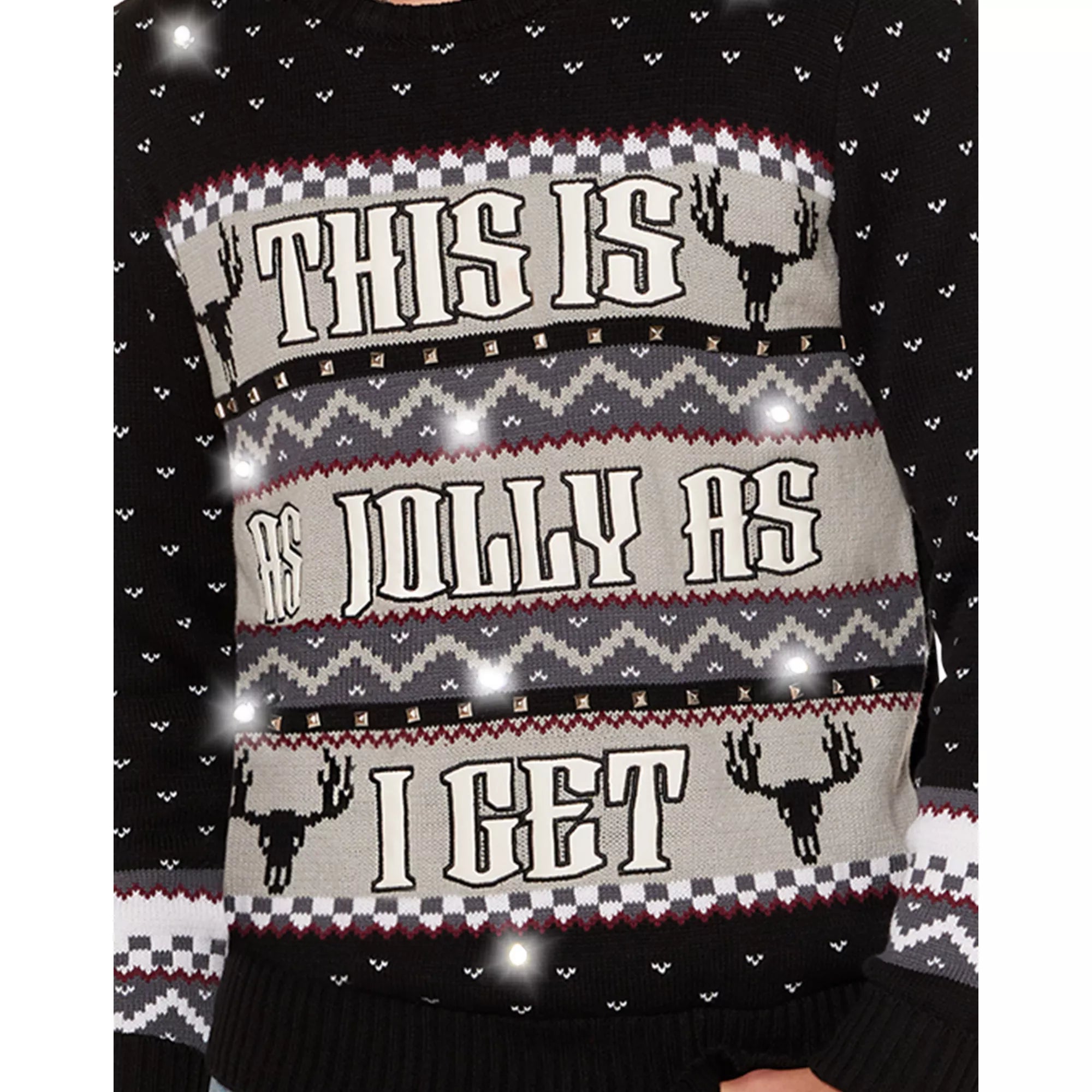 This Is as Jolly as I Get Light-Up Christmas Sweater