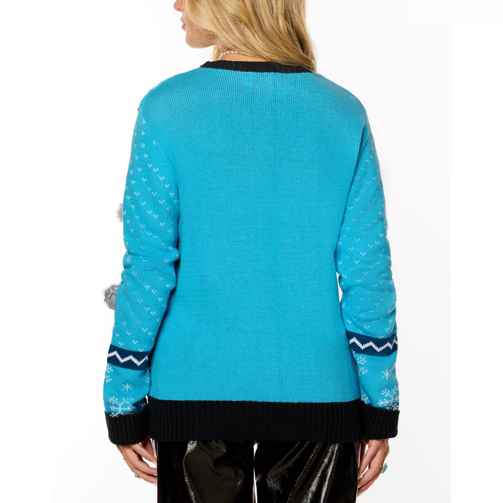 Light-Up Blue Narwhal Christmas Sweater - Elf