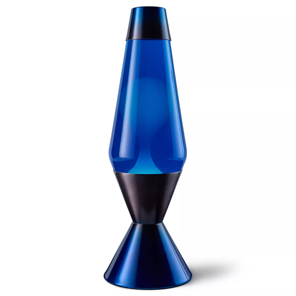 16.3 Inch Metallic Gray and Blue Lava Lamp