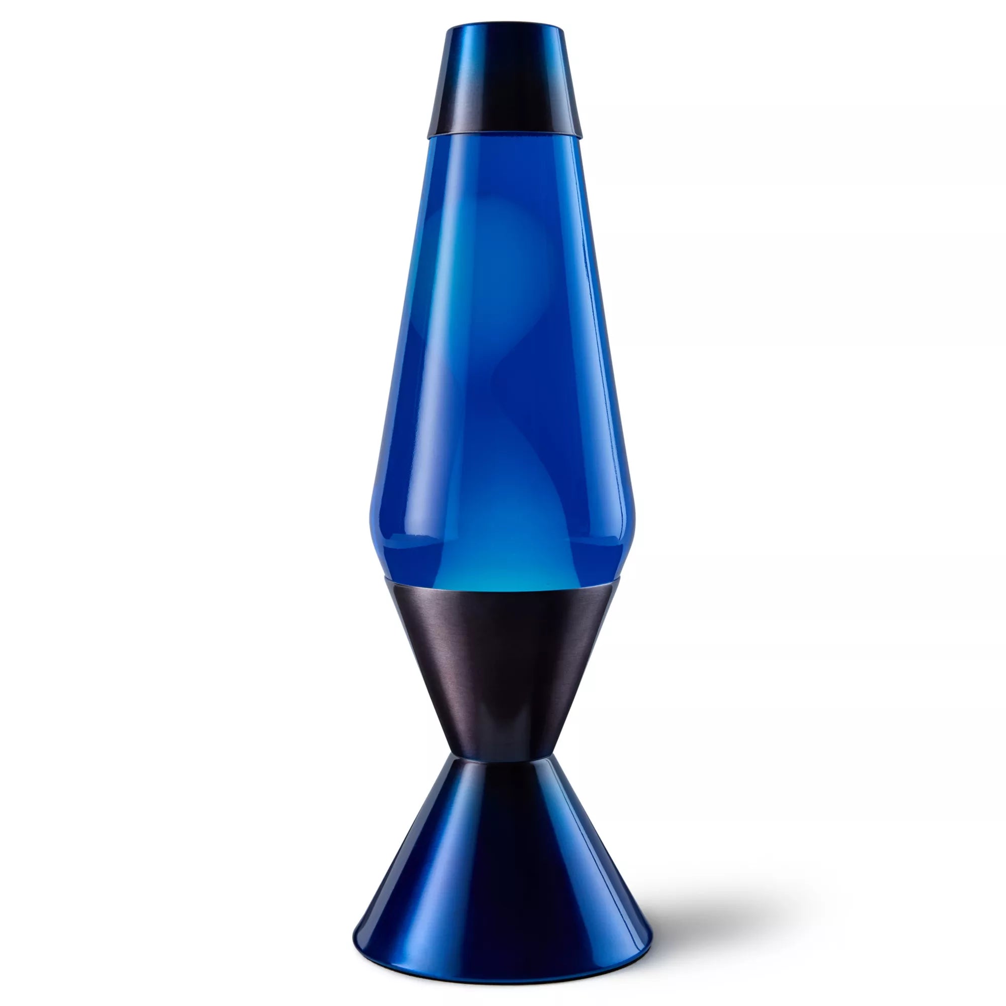 16.3 Inch Metallic Gray and Blue Lava Lamp