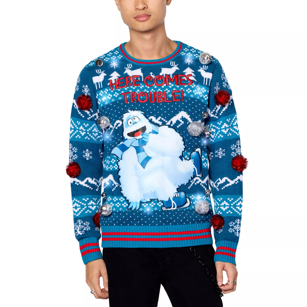 Bumble Here Comes Trouble Christmas Sweater - Rudolph the Red Nosed Reindeer