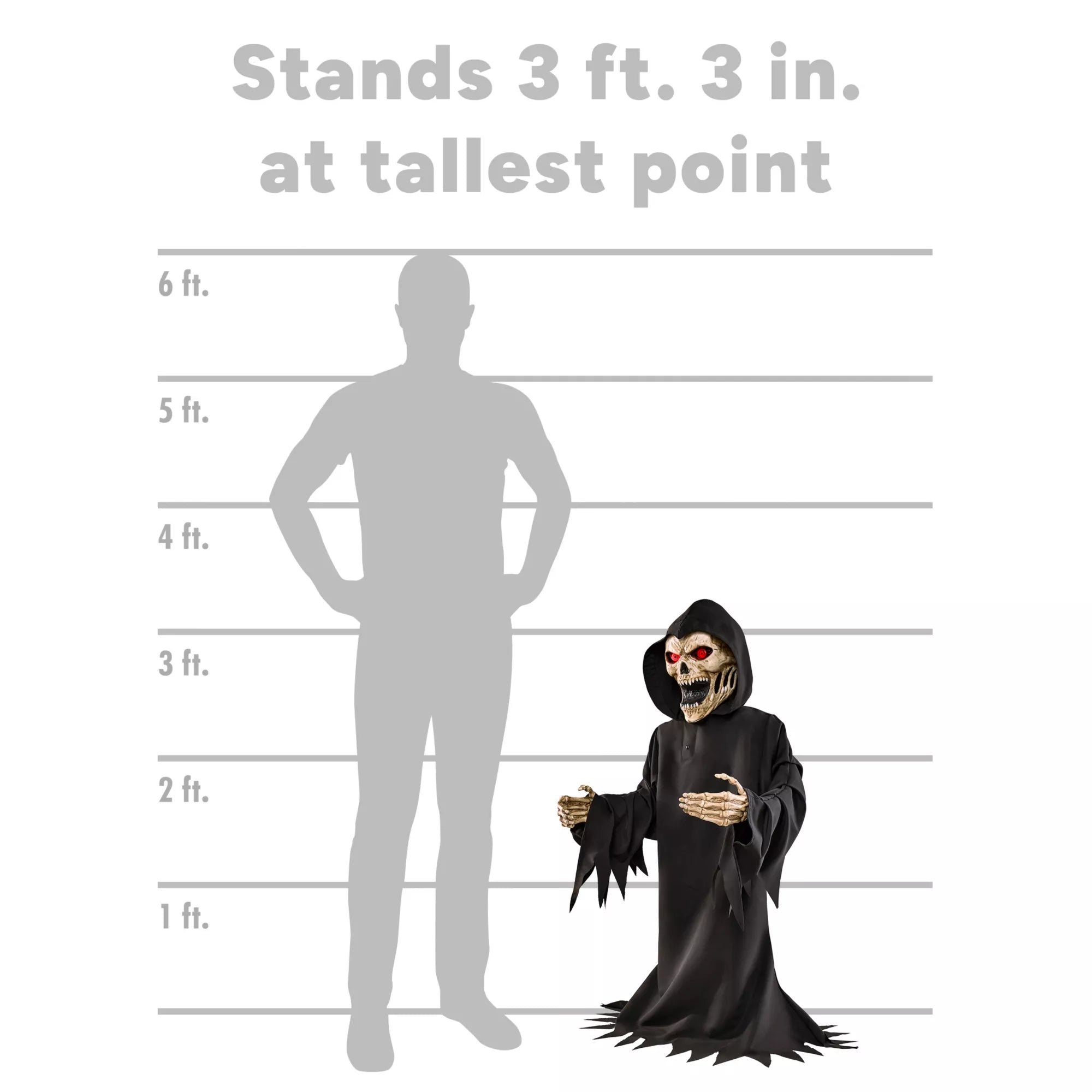 3 Ft 3 In Screaming Reaper Animatronic