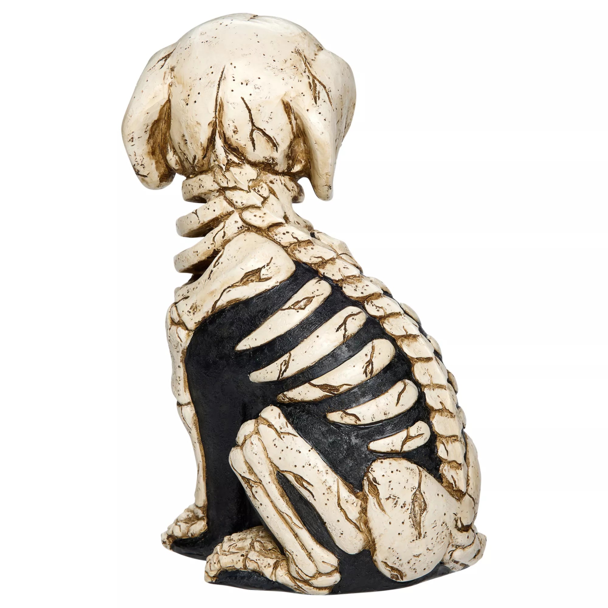 Light-Up Skeleton Dog Statue