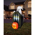 4 Ft 2 In Light-Up Animated Tombstone Ghost Inflatable Decoration
