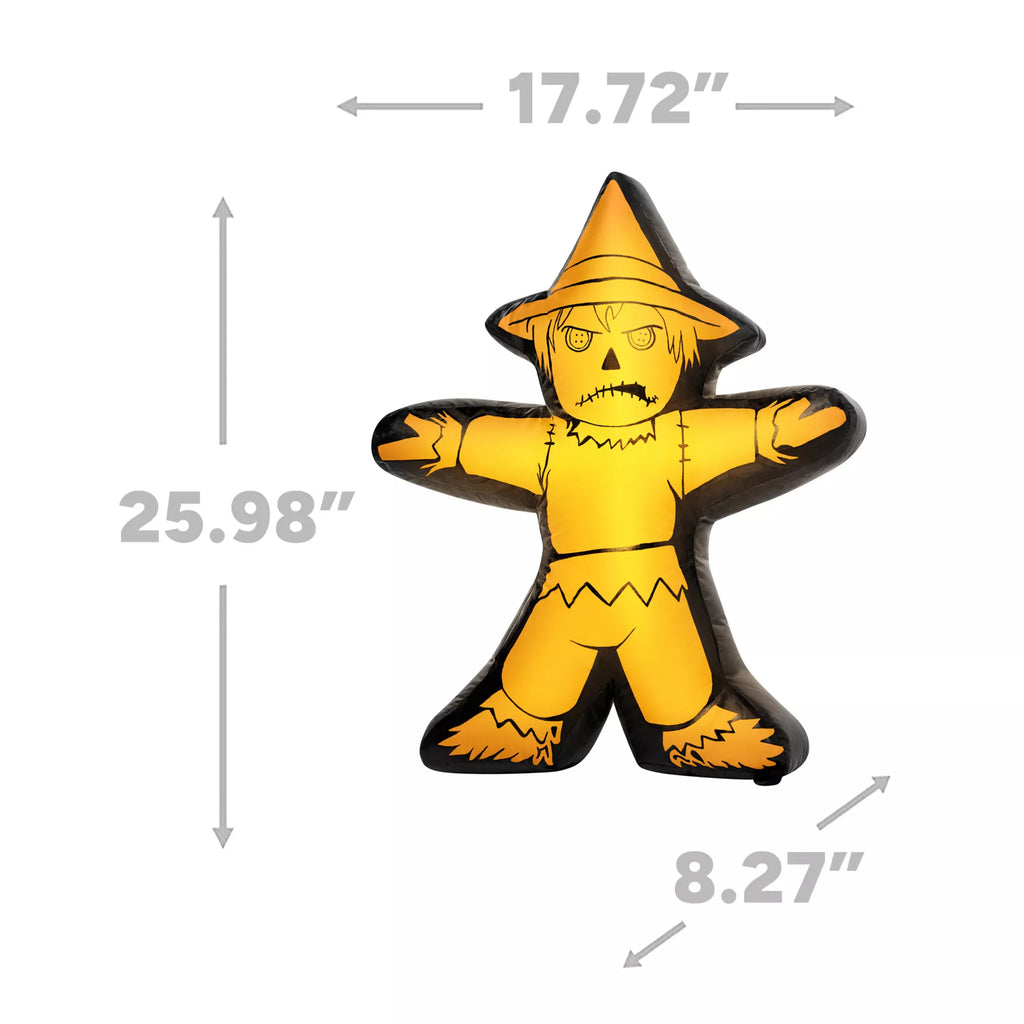 2 Ft Light-Up Mini Scarecrow Inflatable Decoration