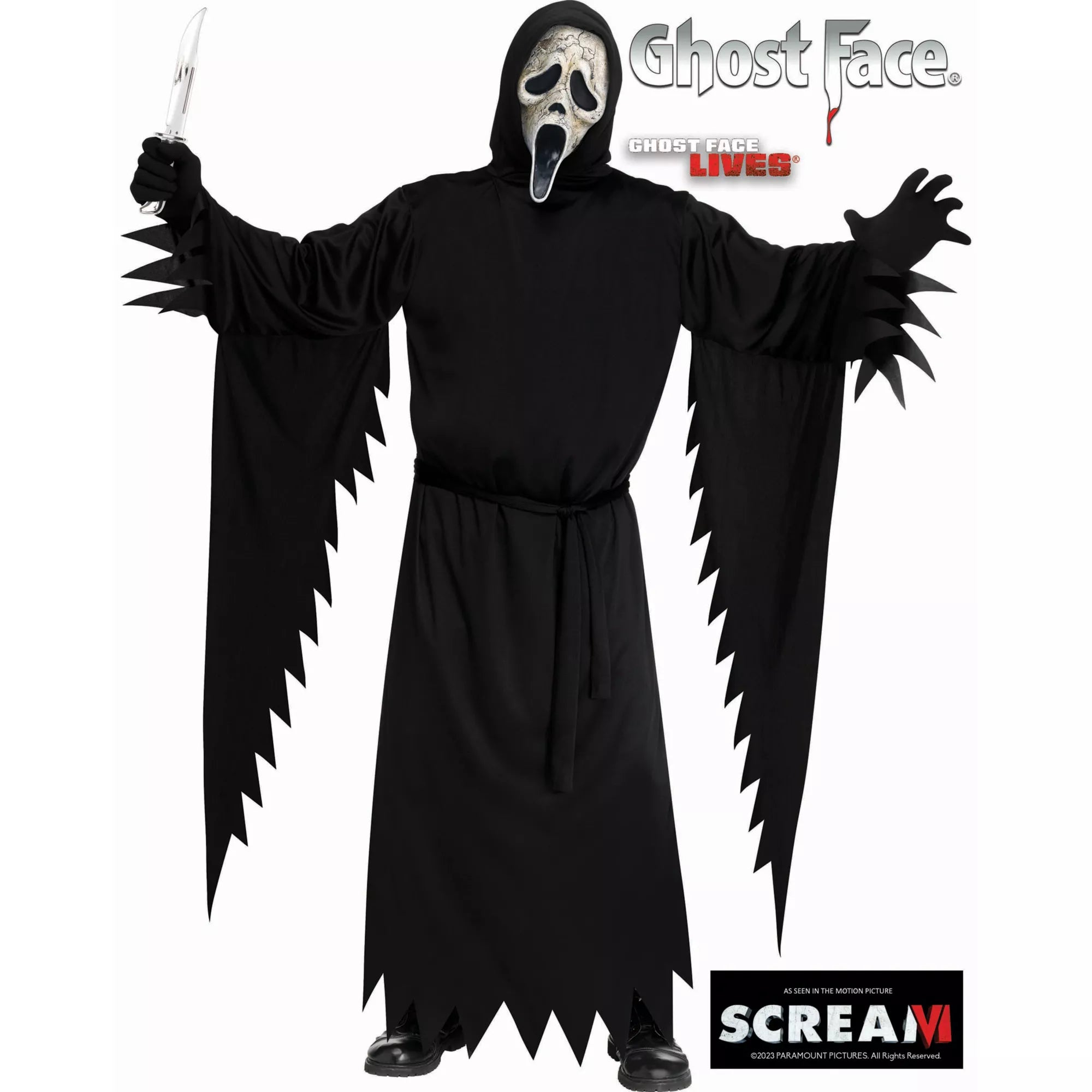 Adult Ghost Face Aged Costume - Scream VI