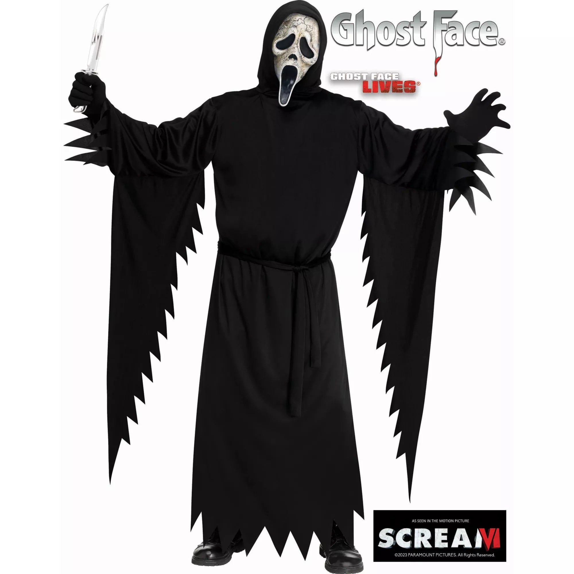 Adult Ghost Face Aged Costume - Scream VI