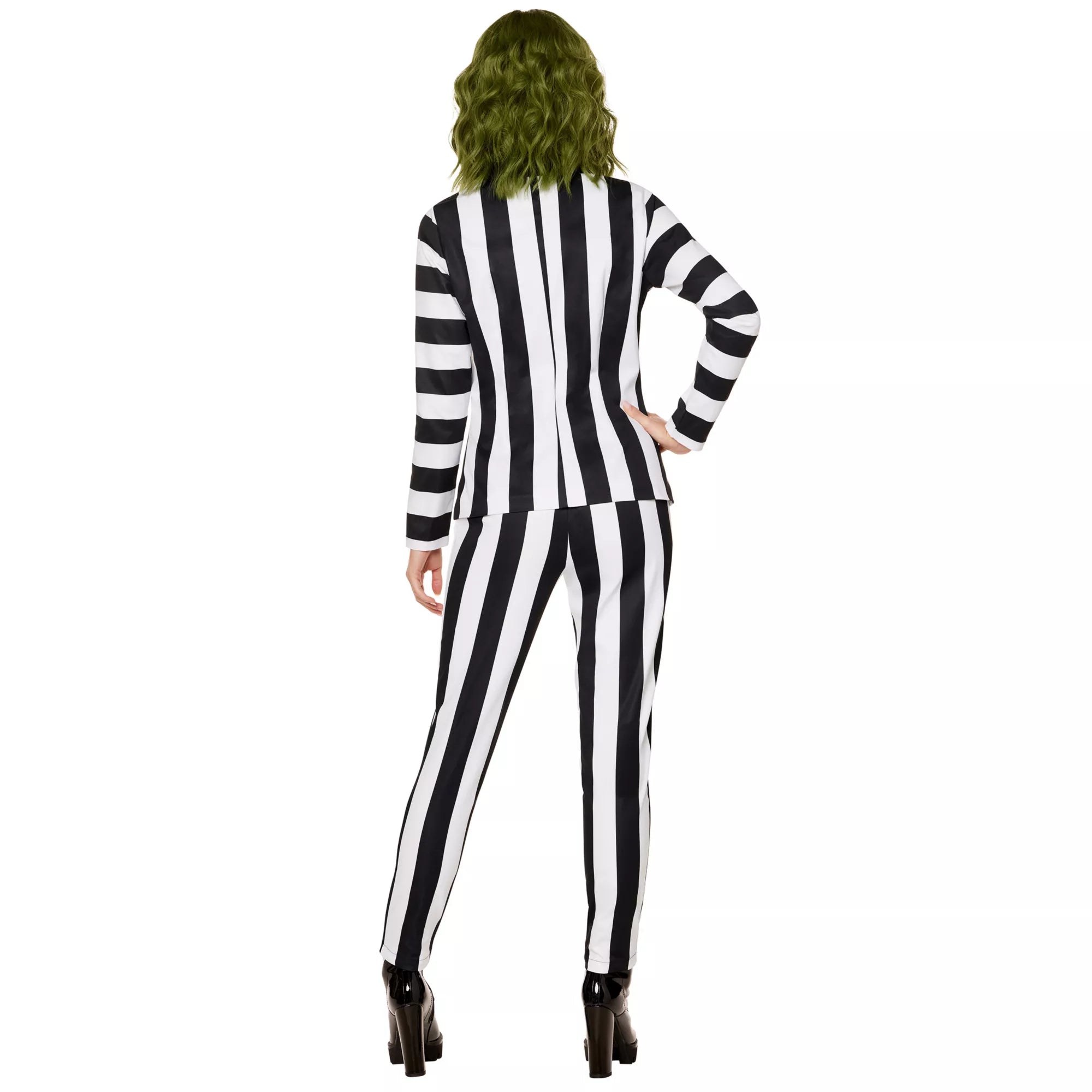Adult Pinstripe Beetlejuice Plus Size Suit Costume