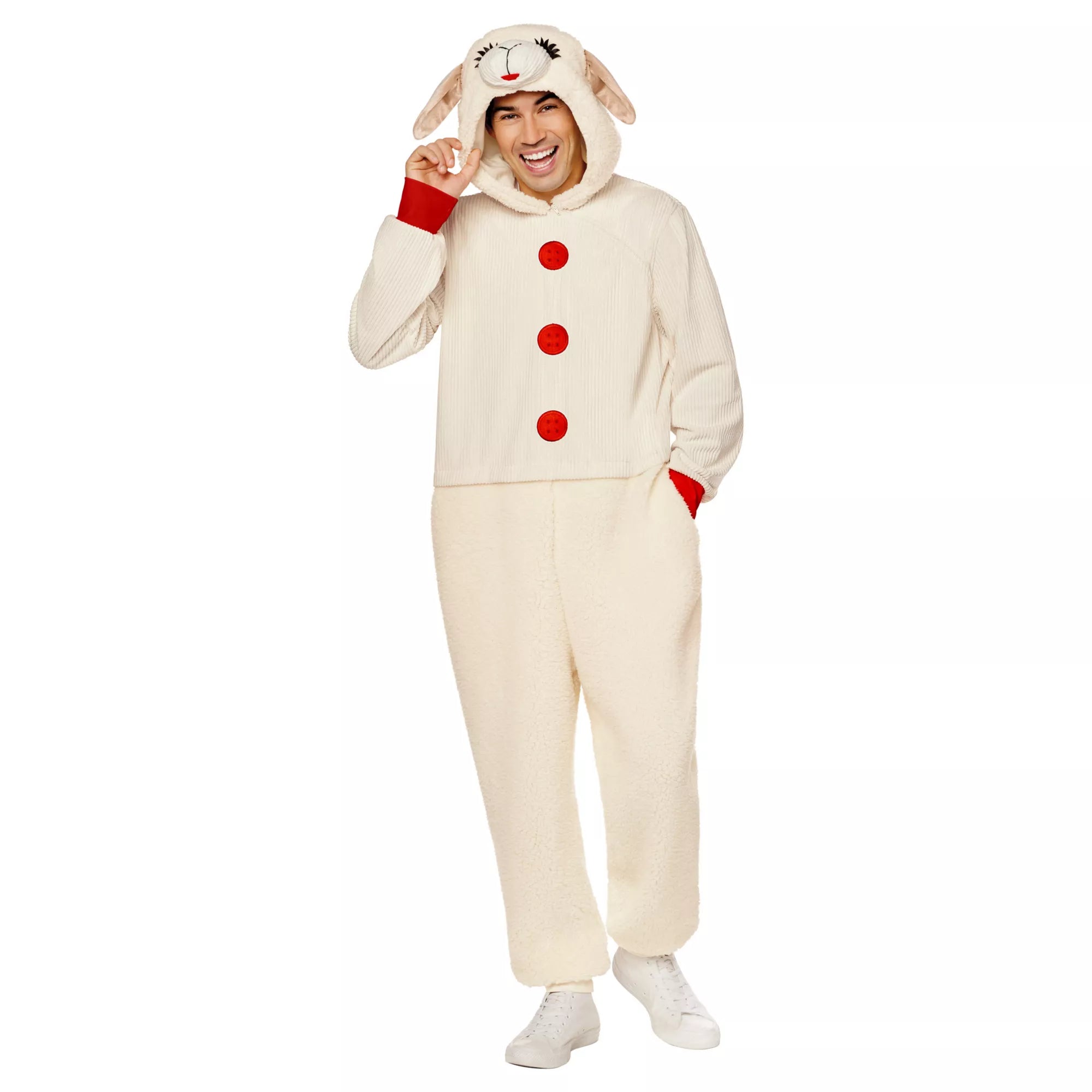 Adult Lamb Chop Jumpsuit Costume